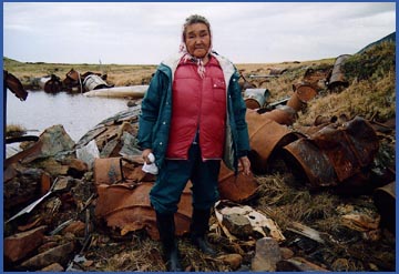 Annie standing at a contaminated site